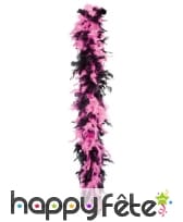 Boa rose fuschia et noir de 1.8m