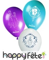 Ballons ronds imprimé la reine des neiges, image 1