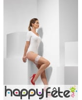 Bas résille maille large, blanc diamant, image 1