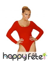 Body rouge manches longues