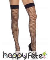 Bas résilles noirs autofixant sans pieds