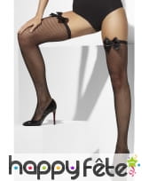 Bas résilles noirs avec noeuds