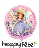 Ballon rond Princesse Sofia en alu de 43cm
