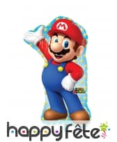 Ballon silhouette de Mario, 55 x 83 cm