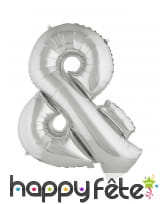 Ballon symbole et argenté de 80cm