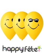 Ballons smiley jaune
