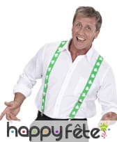 Bretelles Saint Patrick imprimé trèfles