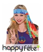 Bandeau Tie and Dye multicolore pour adulte