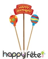 Bougie thème anniversaire sur pic, image 1