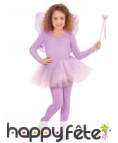 Baguette, tutu et ailes de petite fée violette