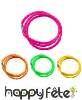 Bracelet tressé fluo