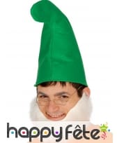 Bonnet vert de nain pour adulte