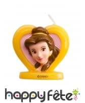 Bougie visage de Belle en 3D coeur, 5,5 cm