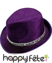 Borsalino violet en velours