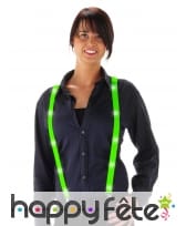 Bretelles vertes lumineuses