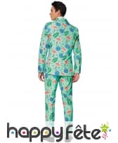 Costume 3 pièces à motif flamant rose pour homme, image 1
