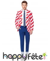 Costume 3 pièces aux couleurs de l'Amérique