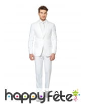 Costume 3 pièces blanc uni, image 1