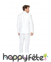 Costume 3 pièces blanc uni, image 3