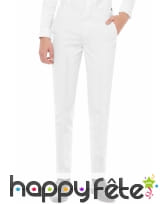 Costume 3 pièces blanc uni pour ado, image 1