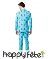 Costume 3 pi&egrave;ces bleu imprim&eacute; tulipe, image 1