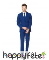 Costume 3 pi&egrave;ces bleu marine uni, image 1