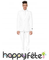 Costume 3 pièces classique blanc pour homme