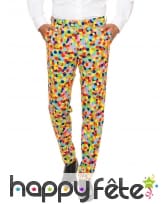 Costume 3 pièces confettis multicolores, image 2