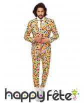 Costume 3 pièces confettis multicolores