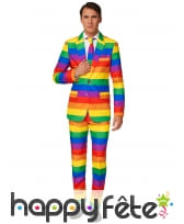 Costume 3 pièces gaypride pour homme