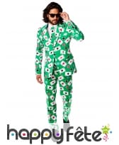 Costume 3 pièces imprimé poker