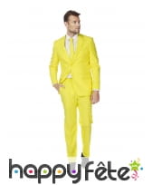 Costume 3 pi&egrave;ces jaune uni