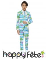 Costume 3 pièces motif exotique pour ado