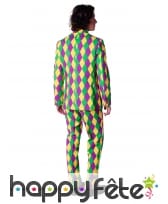 Costume 3 pièces motifs Arlequin, image 1