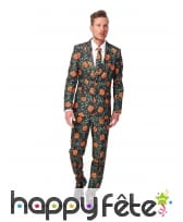 Costume 3 pièces motifs citrouilles