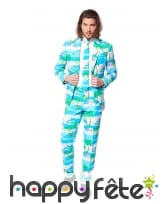 Costume 3 pièces motifs flamants rose, image 1