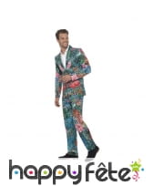 Costume 3 pièces motifs hawai et flamants roses, image 1