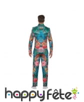 Costume 3 pièces motifs hawai et flamants roses, image 2