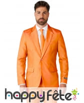 Costume 3 pièces orange uni pour Homme, image 2