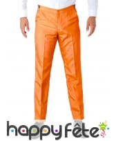 Costume 3 pièces orange uni pour Homme, image 4