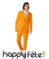 Costume 3 pi&egrave;ces orange uni