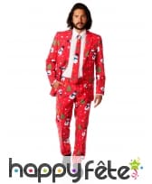 Costume De Noël Drôle Pour Homme – 2 Pièces, Motif "moche Noël", Coupe Ajustée Et Confortable !