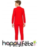 Costume 3 pi&egrave;ces rouge uni pour ado, image 1