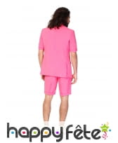 Costume 3 pi&egrave;ces short rose uni, image 1