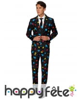 Costume 3 pi&egrave;ces space invaders pour homme