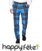 Costume 3 pi&egrave;ces tartan bleu, image 1