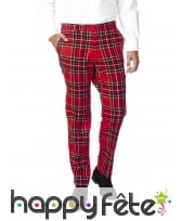 Costume 3 pièces tartan rouge écossais, image 2