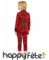Costume 3 pièces Tartan rouge pour enfant, image 1