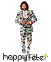 Costume 3 pièces Technicolor monsieur télé