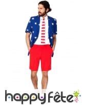 Costume 3 pièces USA avec short